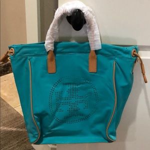 Tory Burch NWT teal purse 14x16